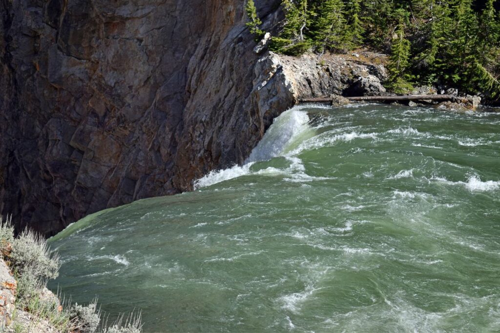 Brink of the Lower Falls Hikes in Yellowstone National Park