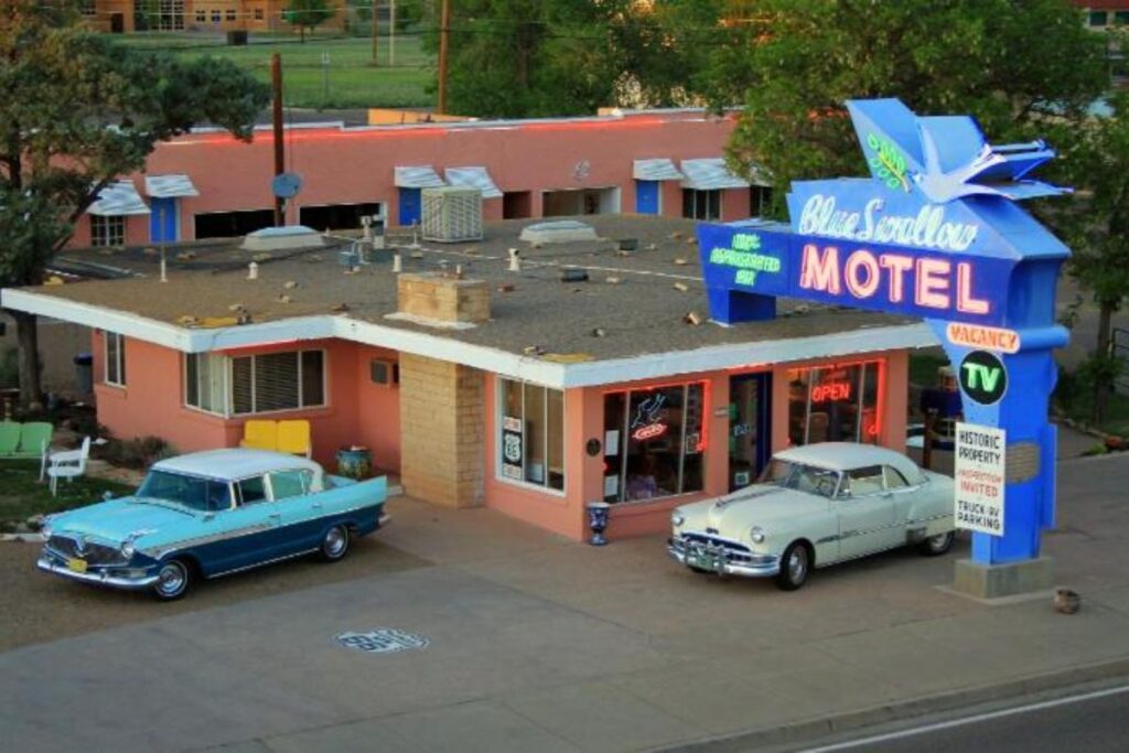 The Blue Swallow Motel Amarillo to Santa Fe road trip