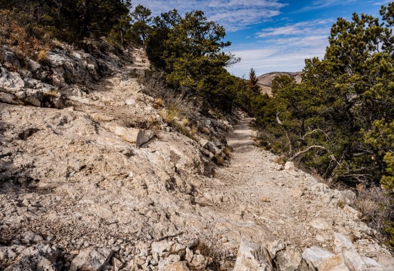 switchbacks Guadalupe Peak Trail