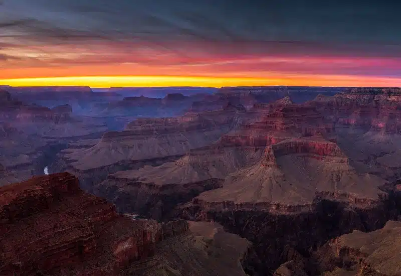 Hopi Point sunset  grand canyon south rim itinerary